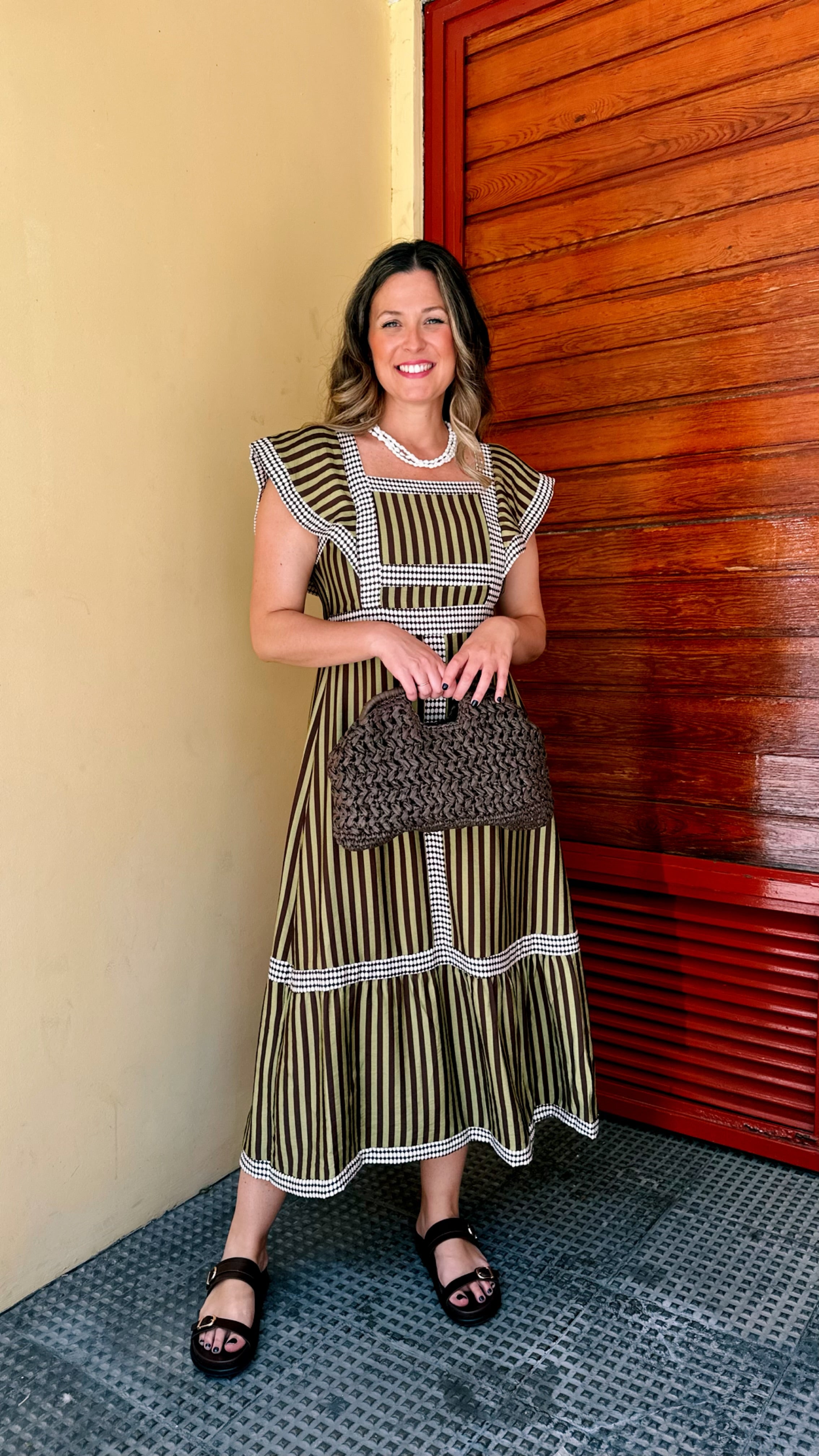VESTIDO ETNICO CIRCULO RAYAS