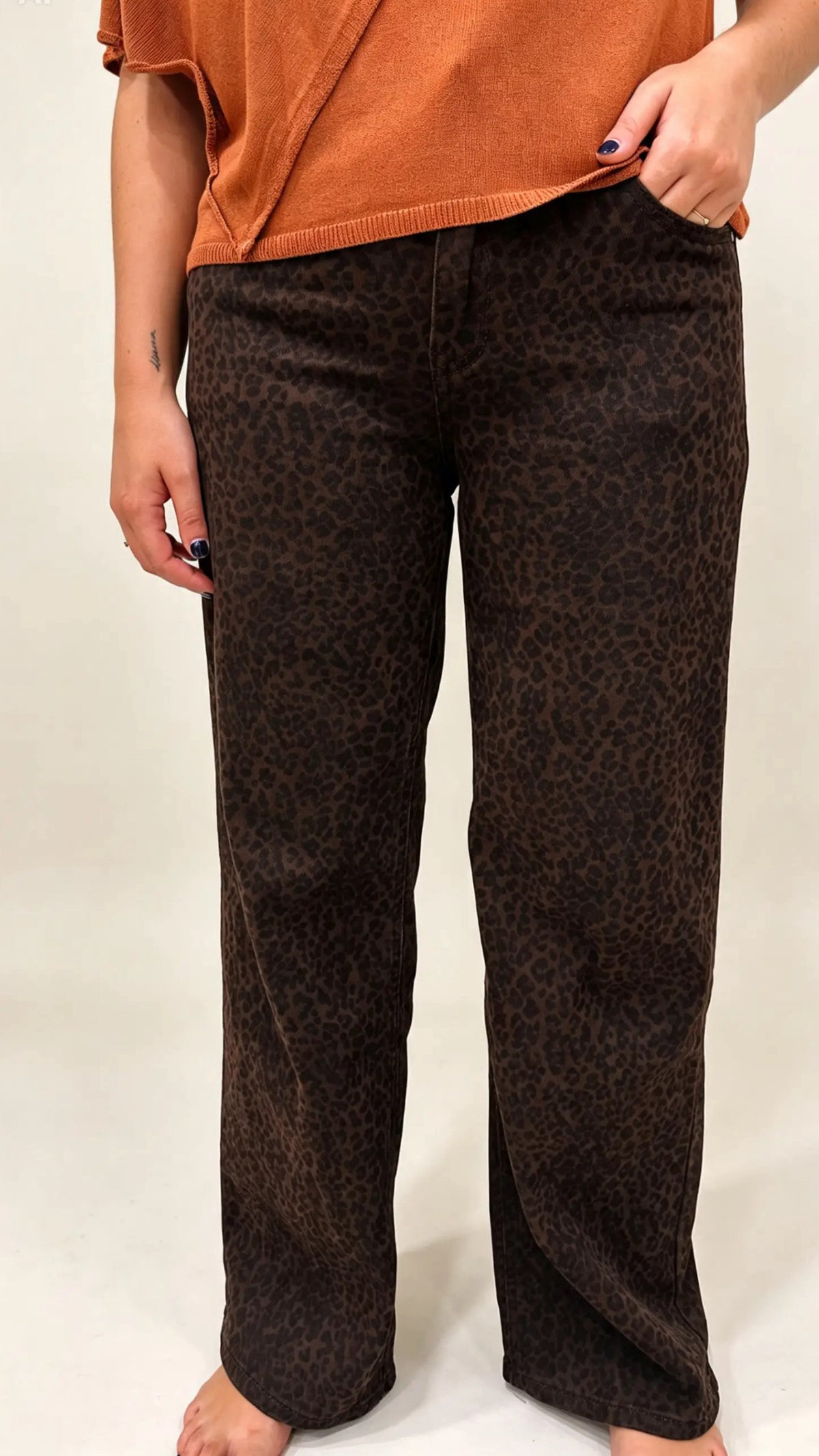 PANTALÓN PRINT CHOCOLATE RECTO
