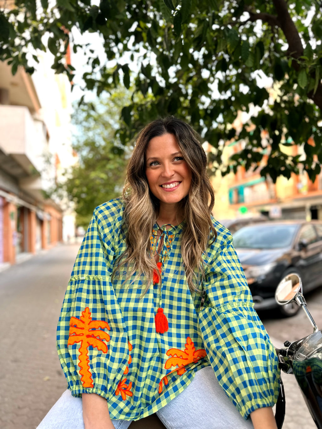 BLUSA INDIA VICHY FLUOR