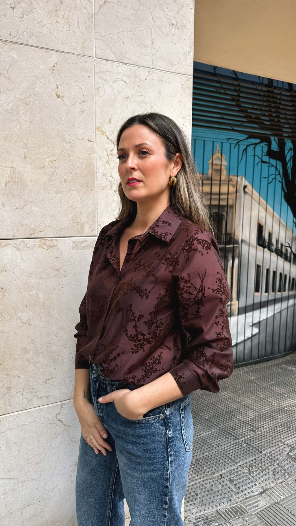 BLUSA RAMAS ATERCIOPELADA