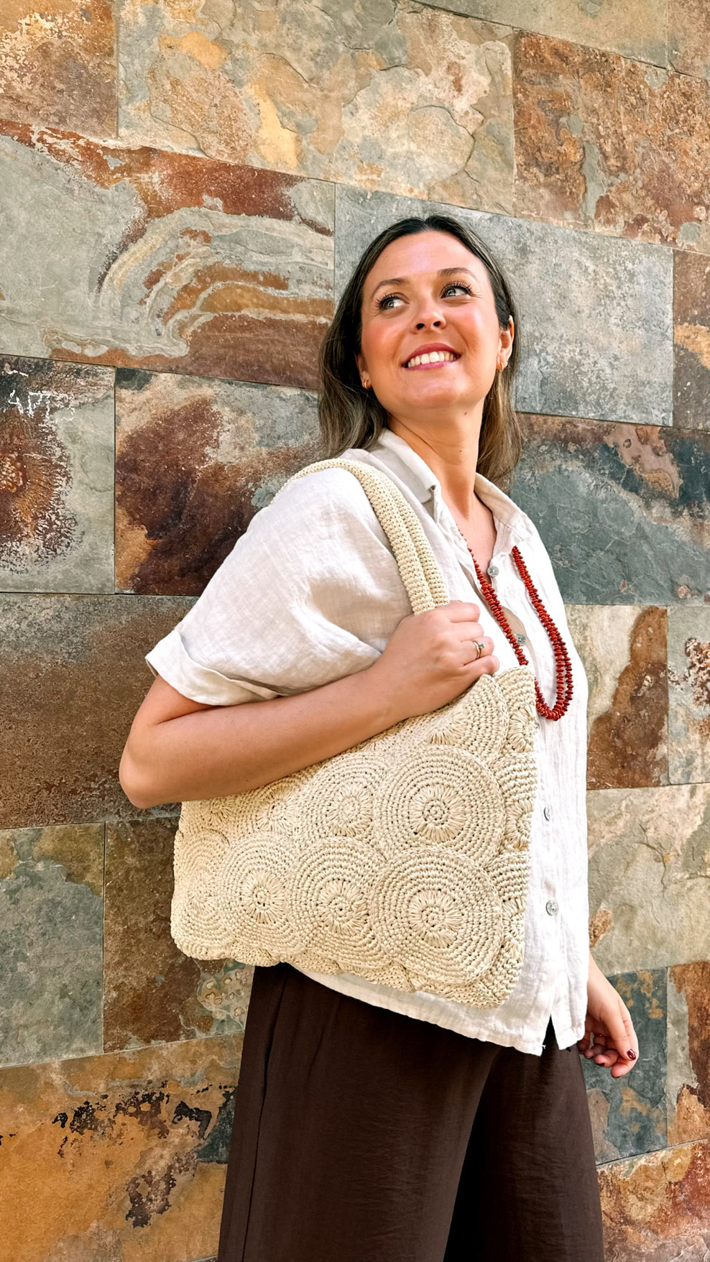 BOLSO RAFIA CIRCULOS