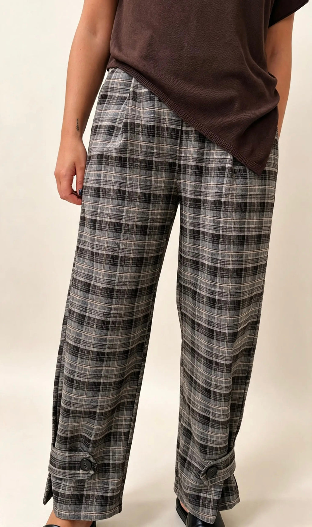 PANTALÓN CUADROS PAÑO PRESILLA