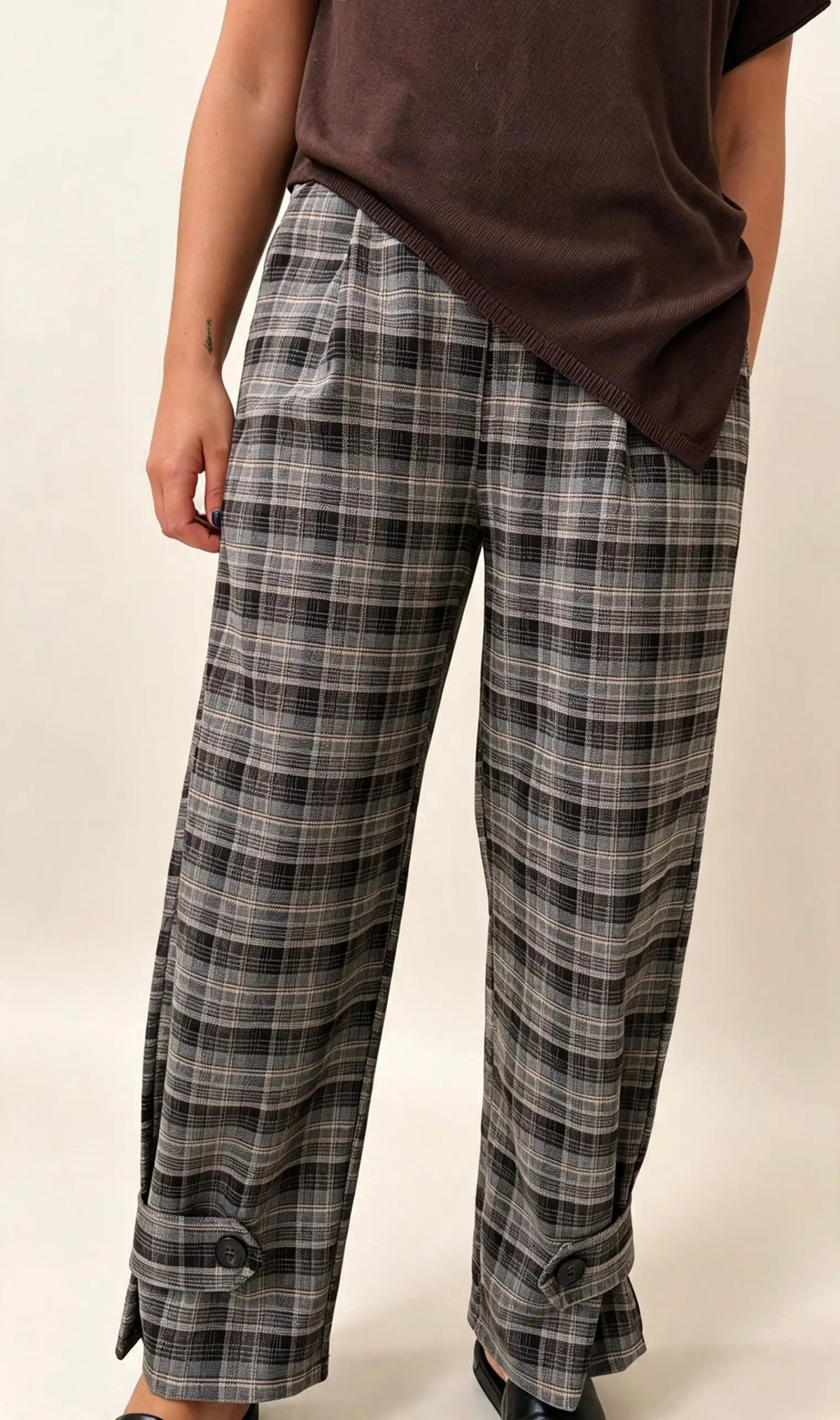 PANTALÓN CUADROS PAÑO PRESILLA
