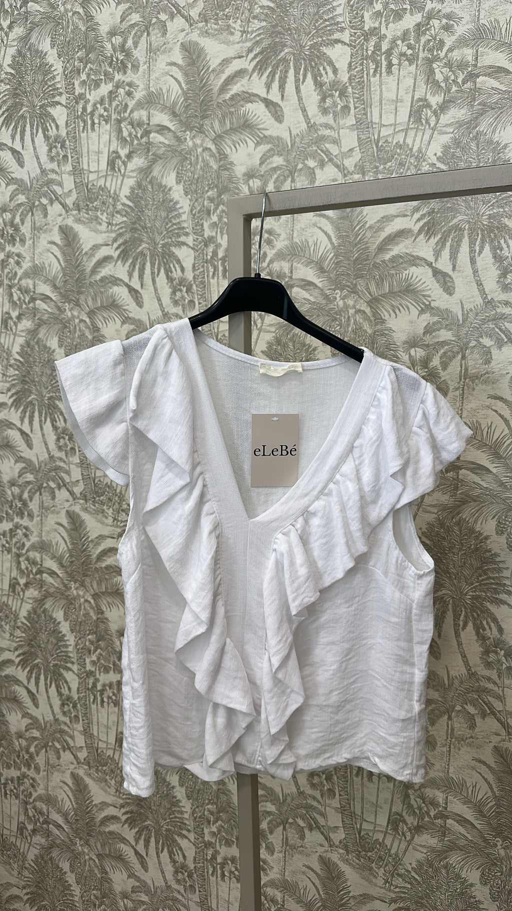 BLUSA CORTA  PICO VOLANTE