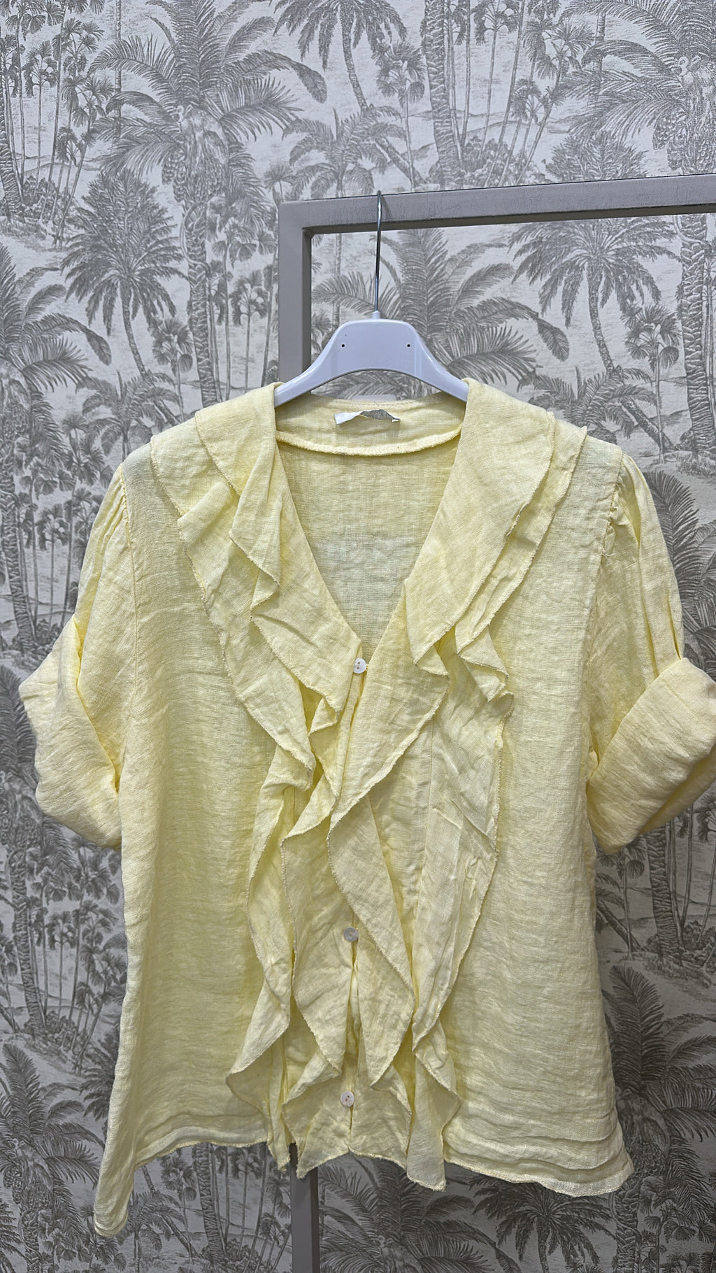 BLUSA LINO VOLANTE CHORRERAS