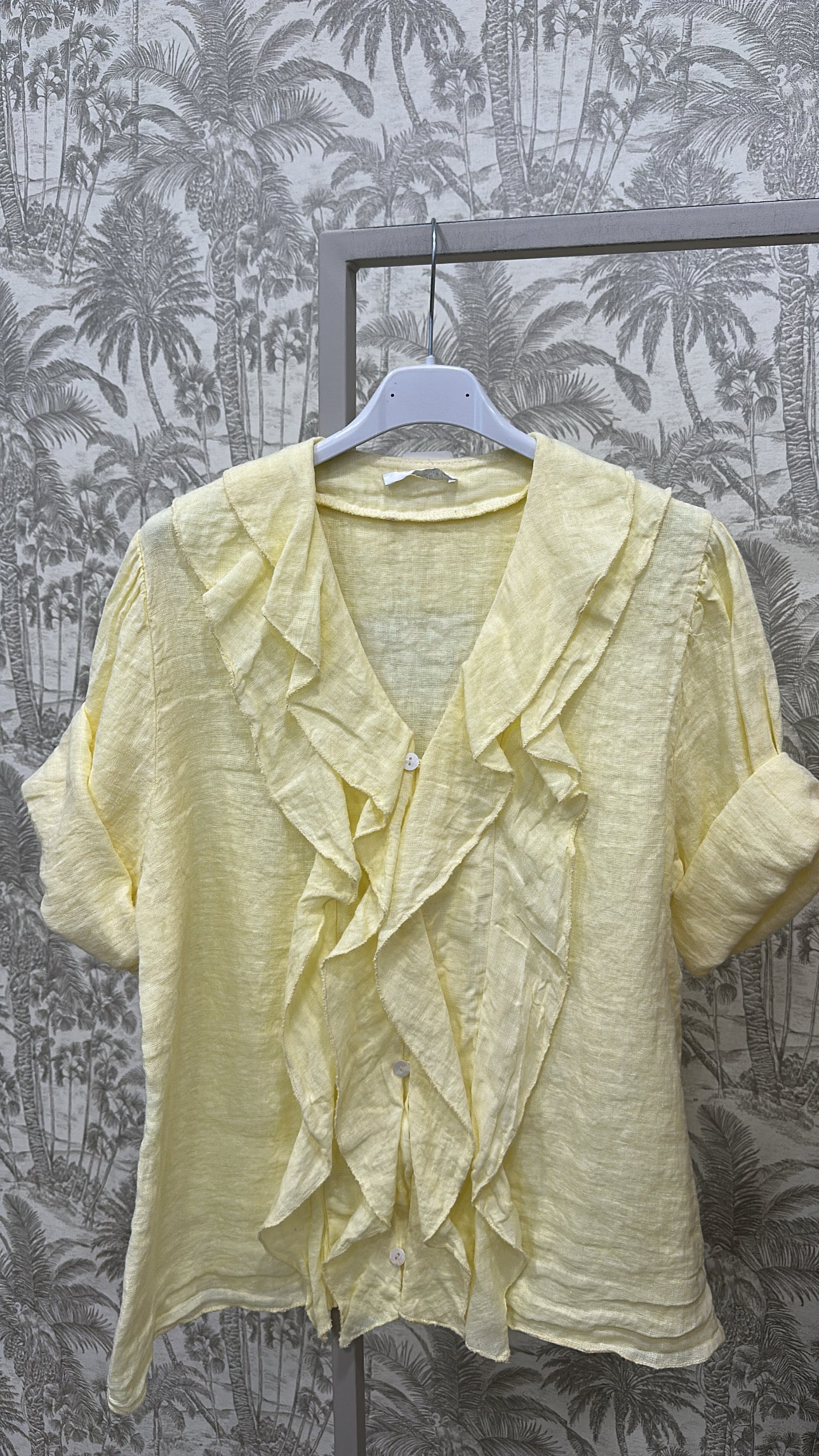 BLUSA LINO VOLANTE CHORRERAS