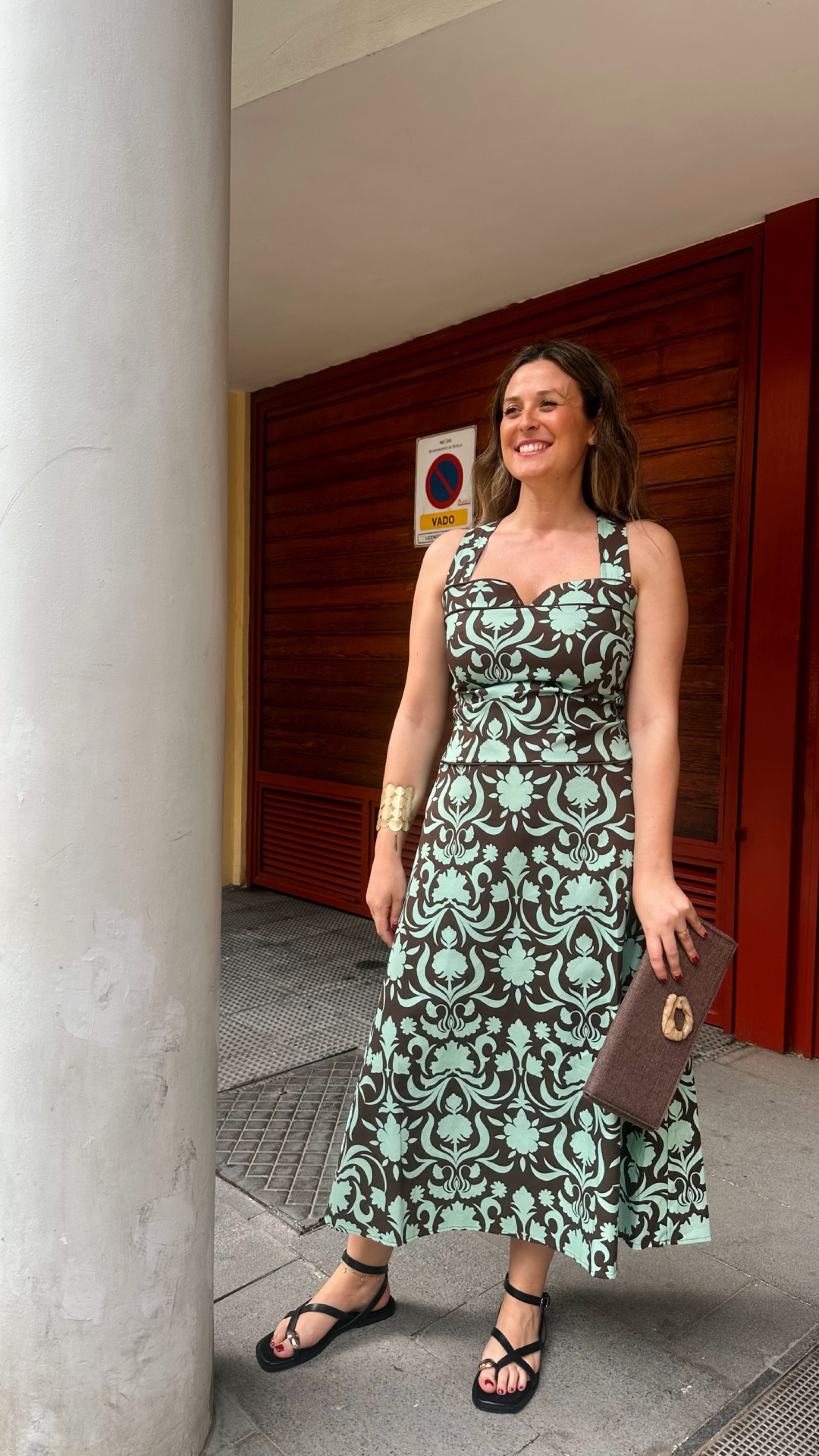 VESTIDO TIRANTES ESCOTE CORAZON ESTAMPADO