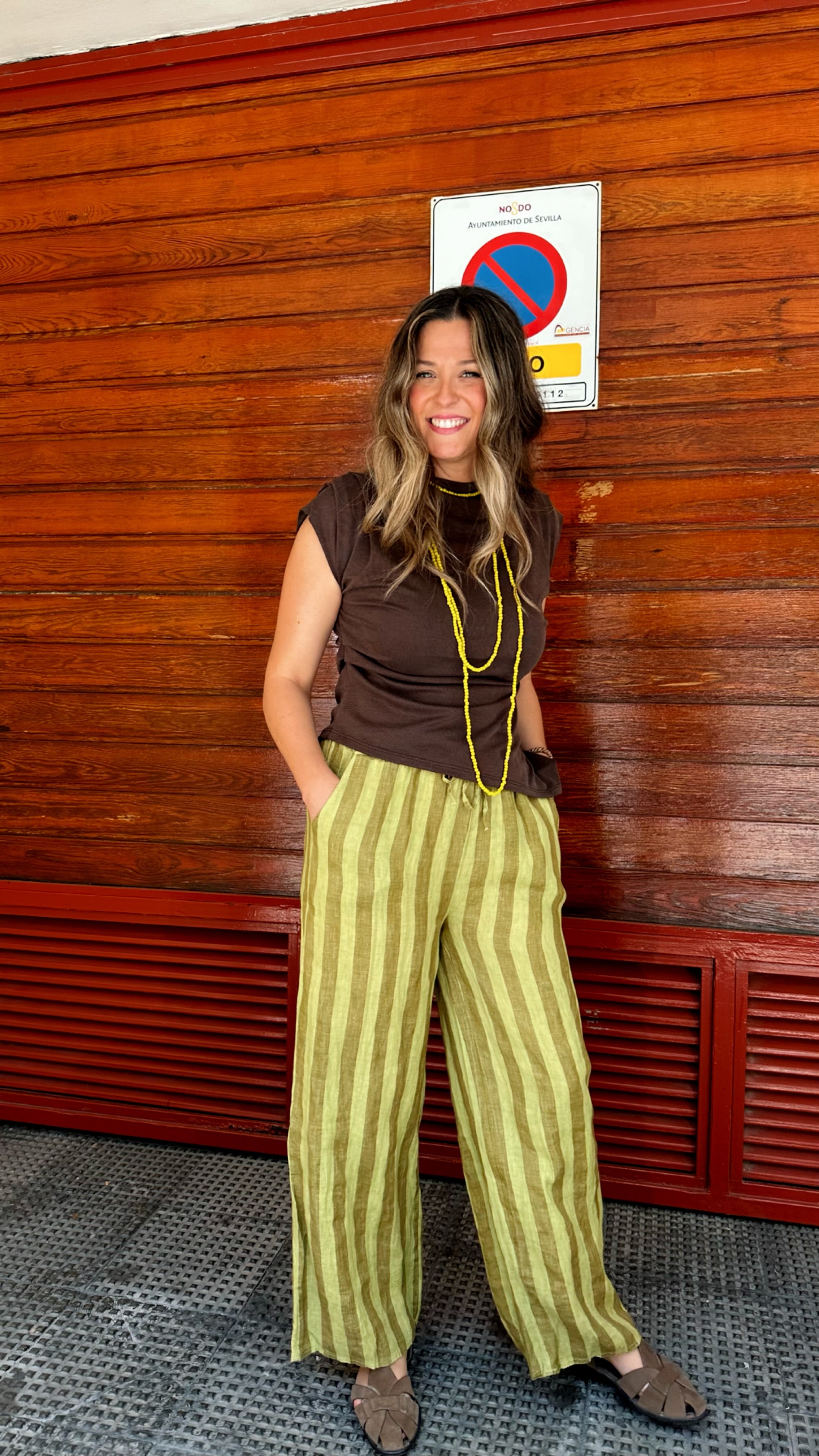 PANTALÓN PURO LINO RAYAS