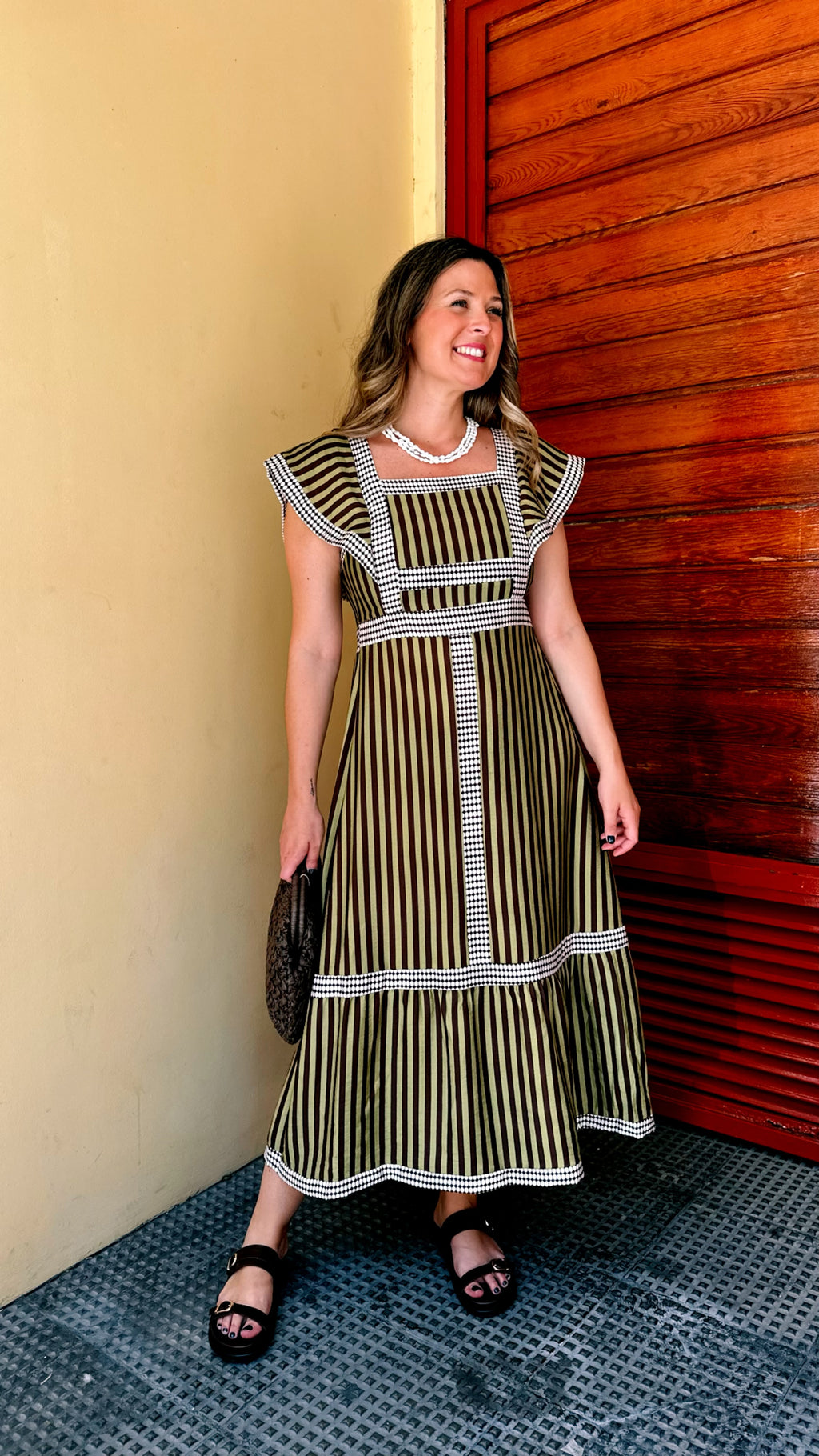 VESTIDO ETNICO CIRCULO RAYAS