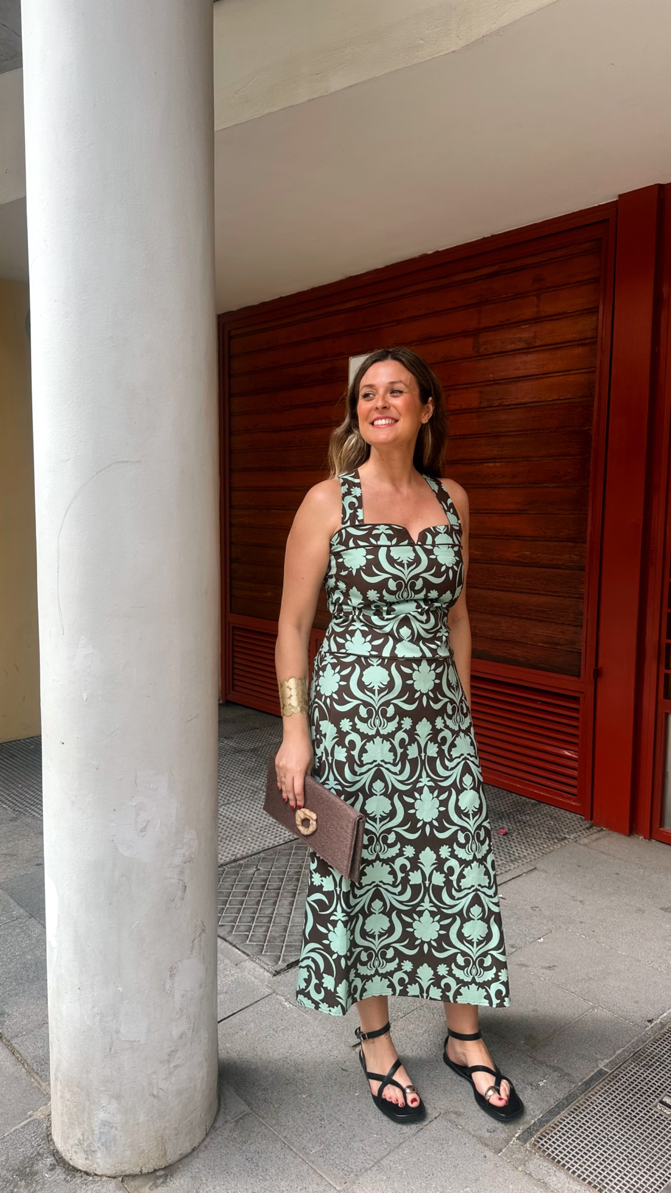 VESTIDO TIRANTES ESCOTE CORAZON ESTAMPADO