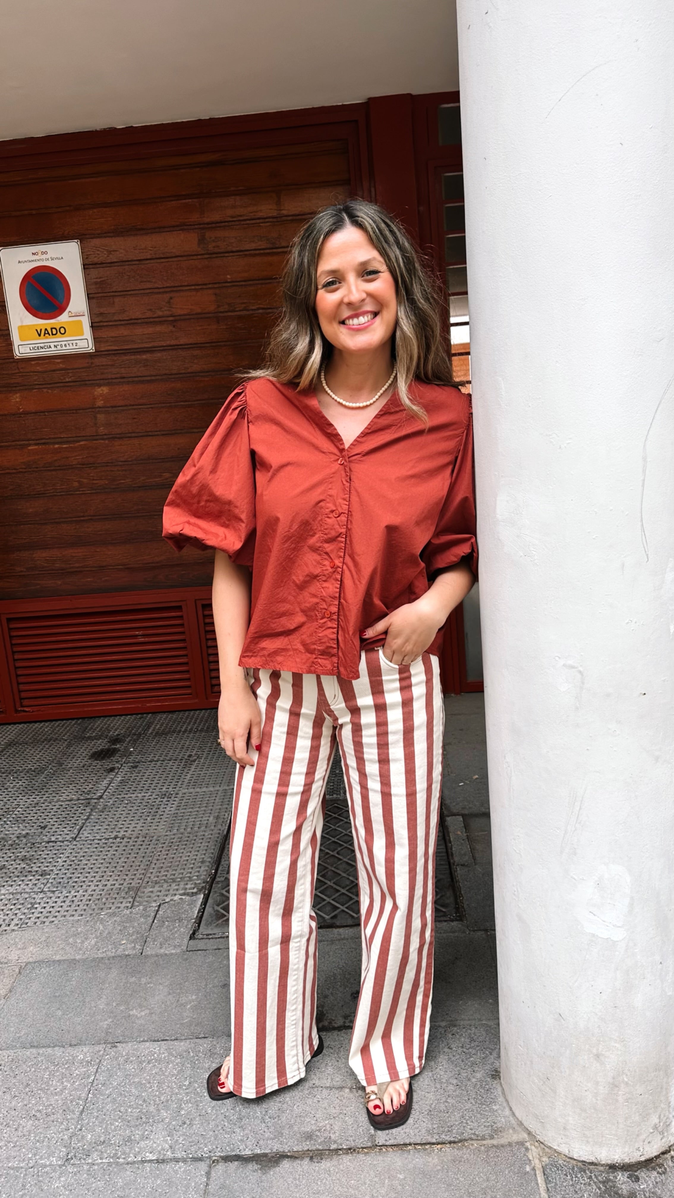 VAQUERO WIDE LEG RAYAS