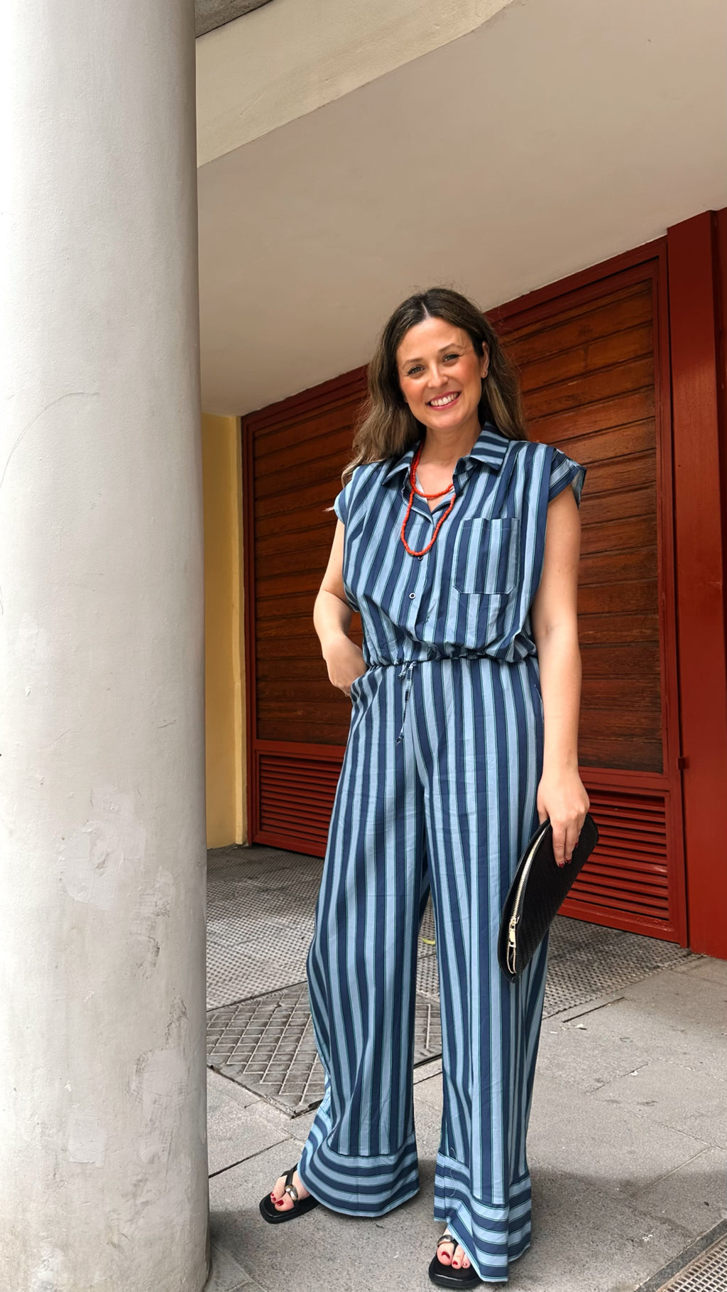 PANTALÓN RAYAS CORTE BAJO