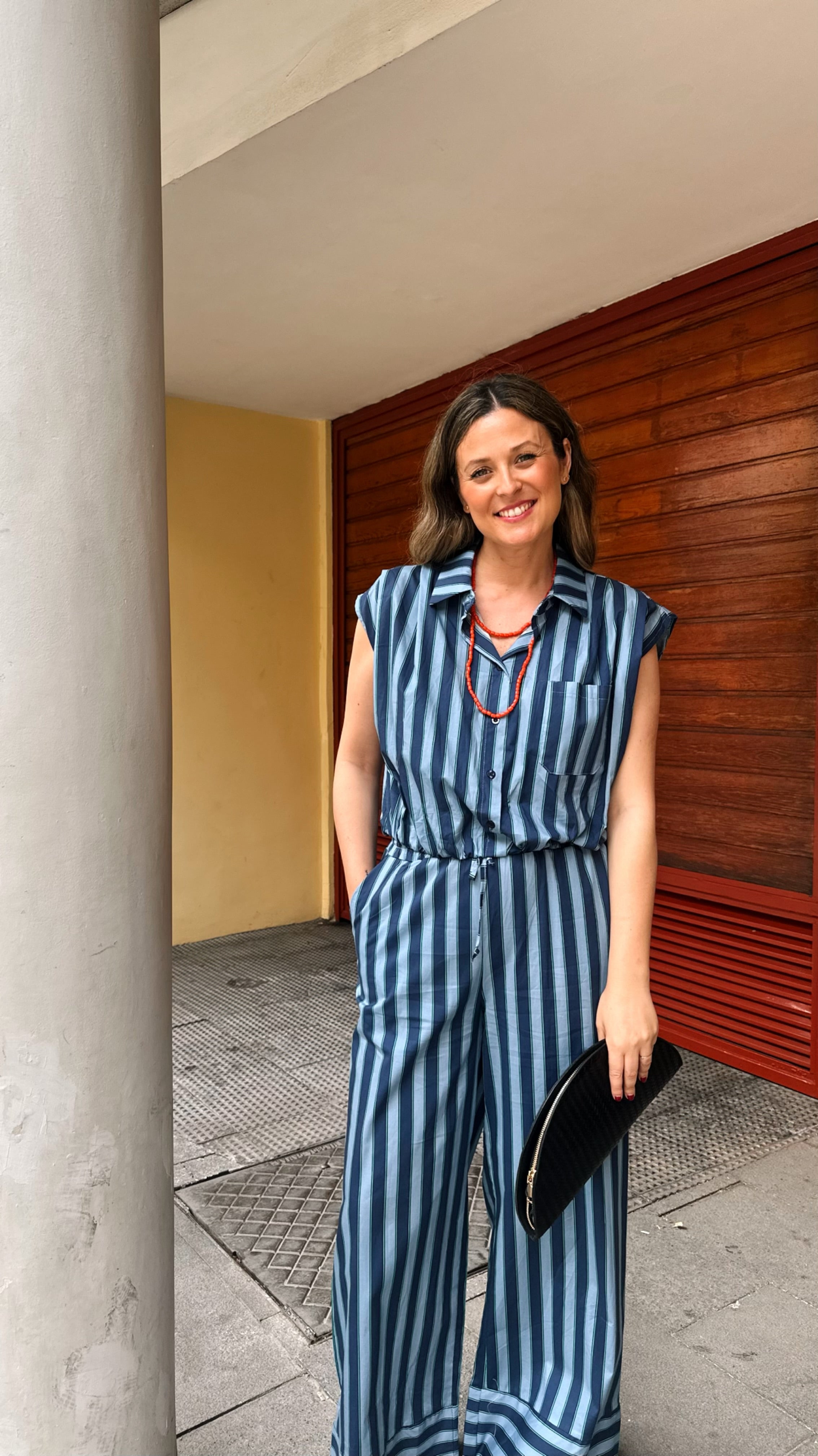 BLUSA CAMISA RAYAS ELÁSTICO BAJO