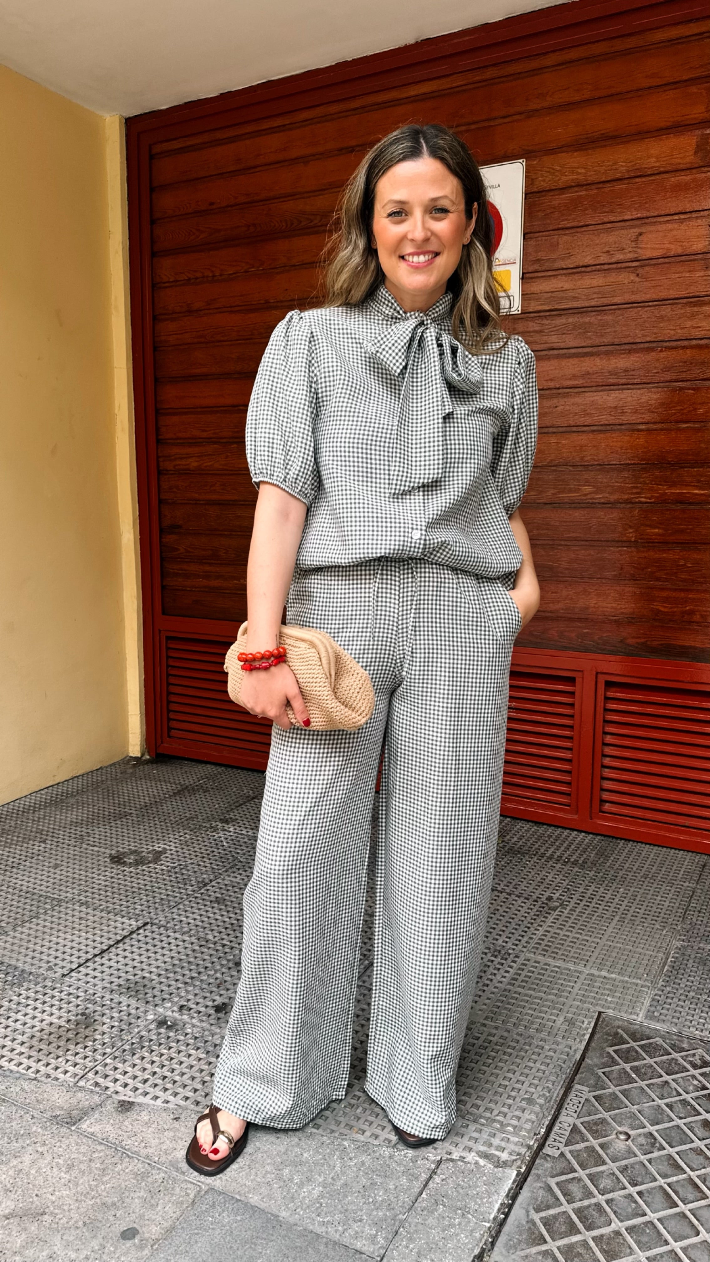 PANTALÓN VICHY CINTURA ELÁSTICA