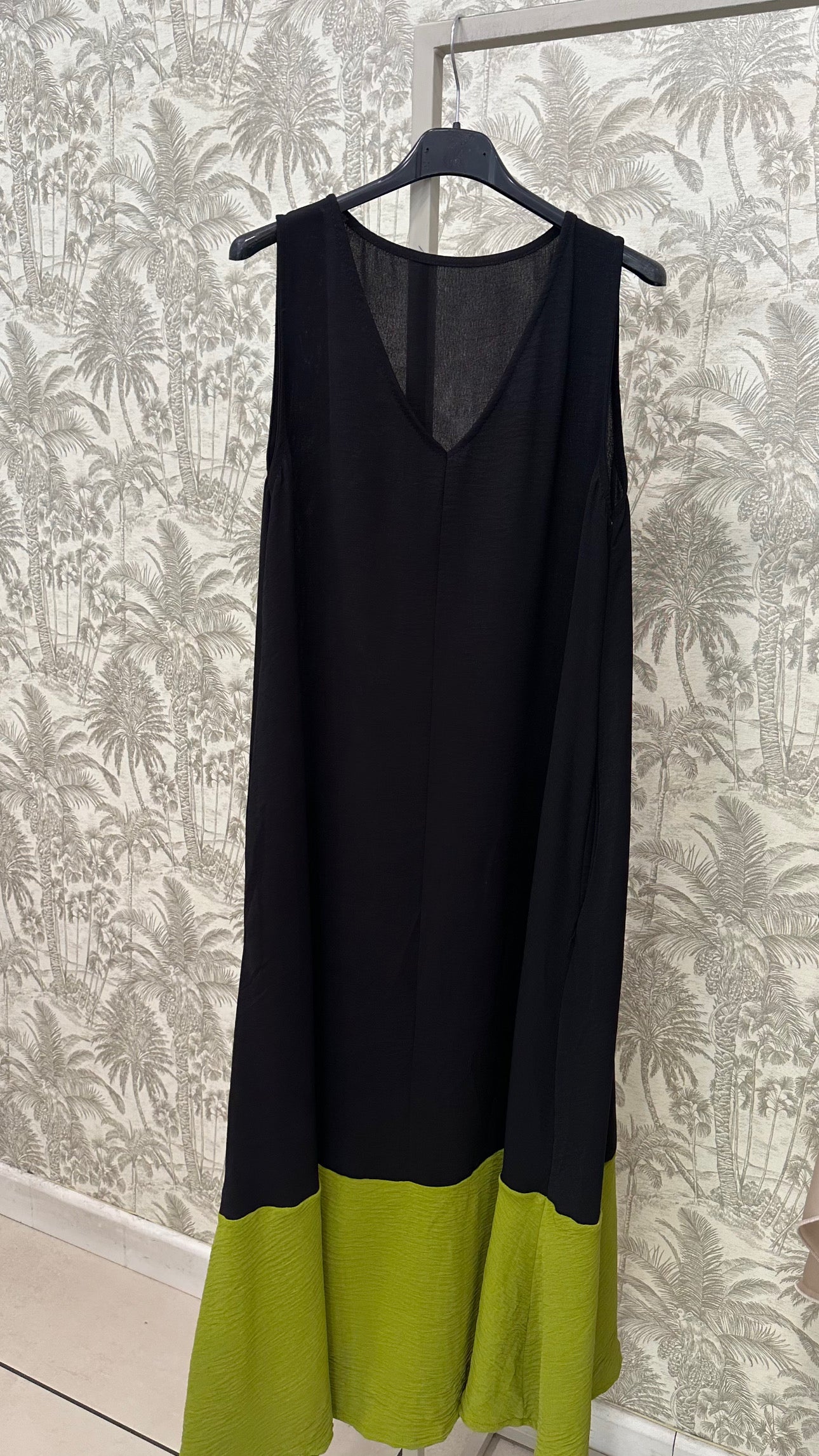 VESTIDO FLUIDO SISA BAJO BICOLOR