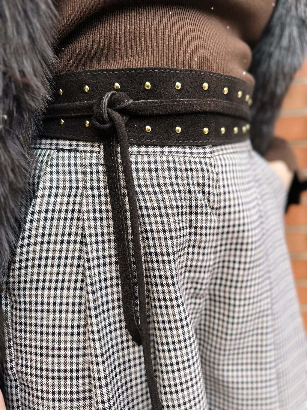 CINTURÓN PIEL FAJÍN TACHUELAS