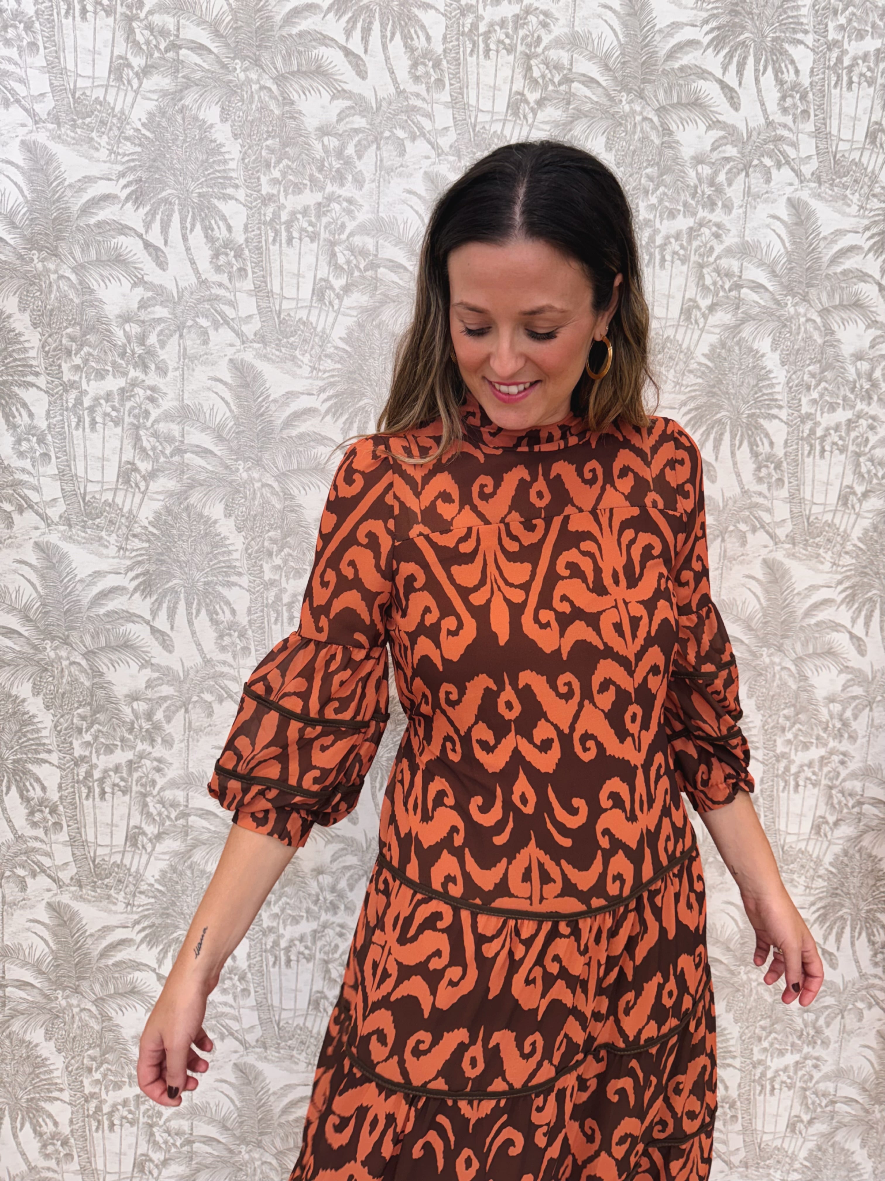 VESTIDO GASA ESTAMPADO