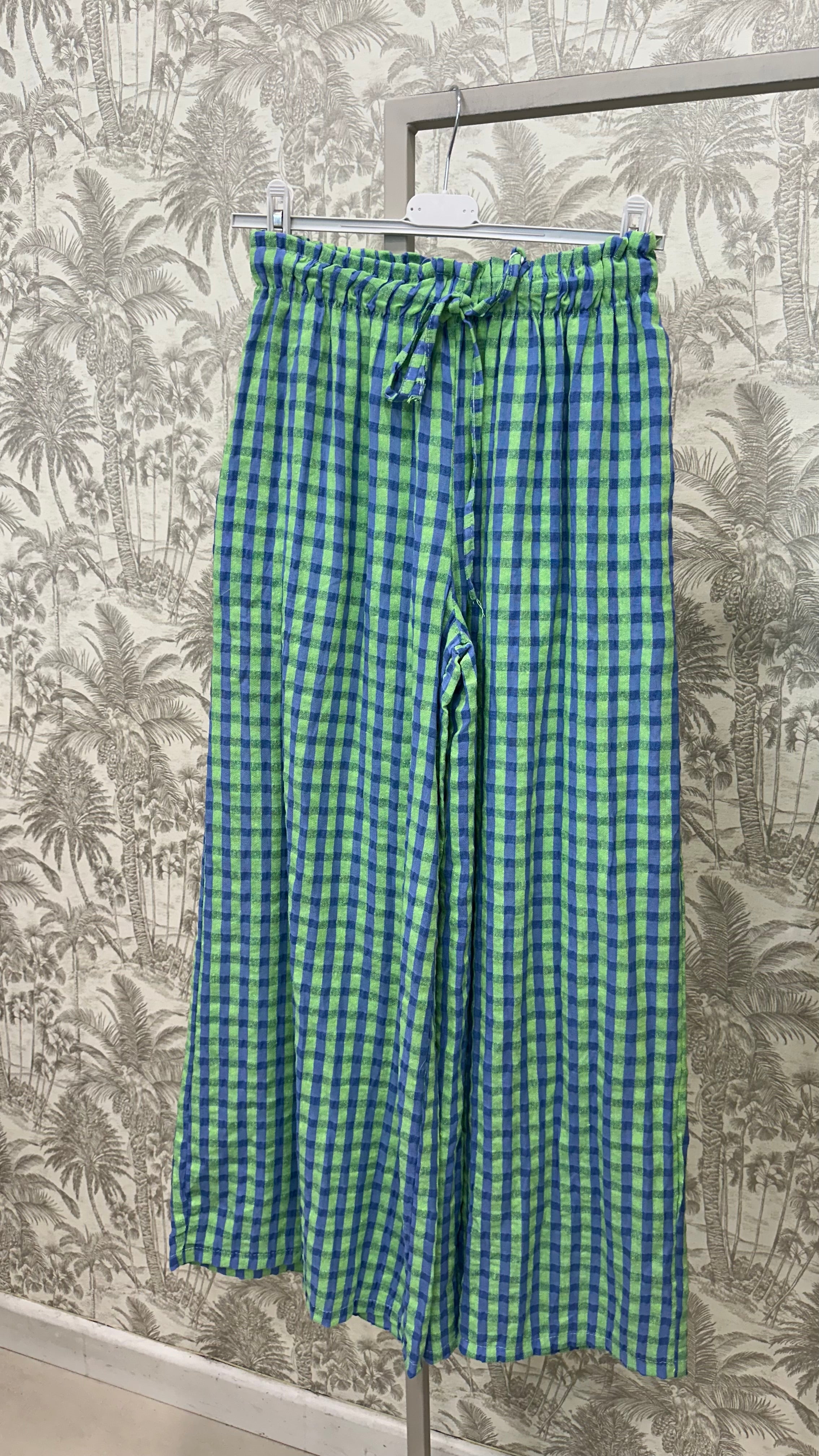 PANTALON VICHY FLÚOR CINTURA ELÁSTICA