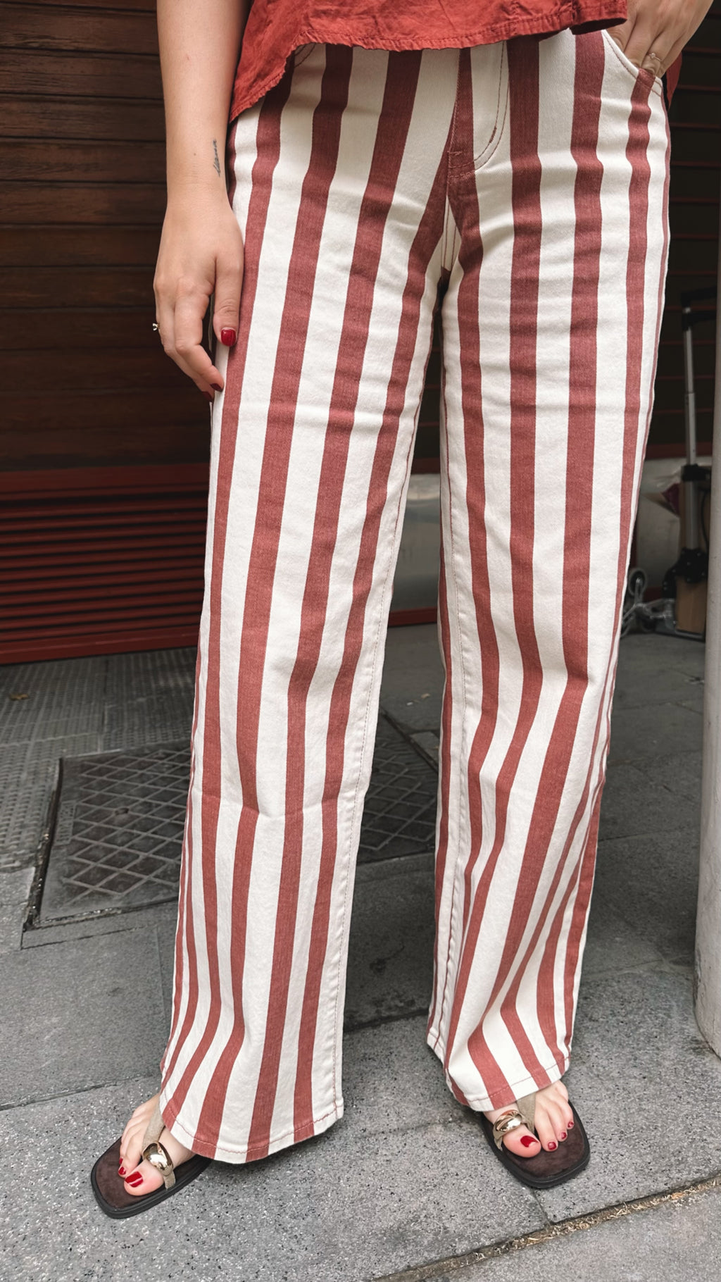 VAQUERO WIDE LEG RAYAS