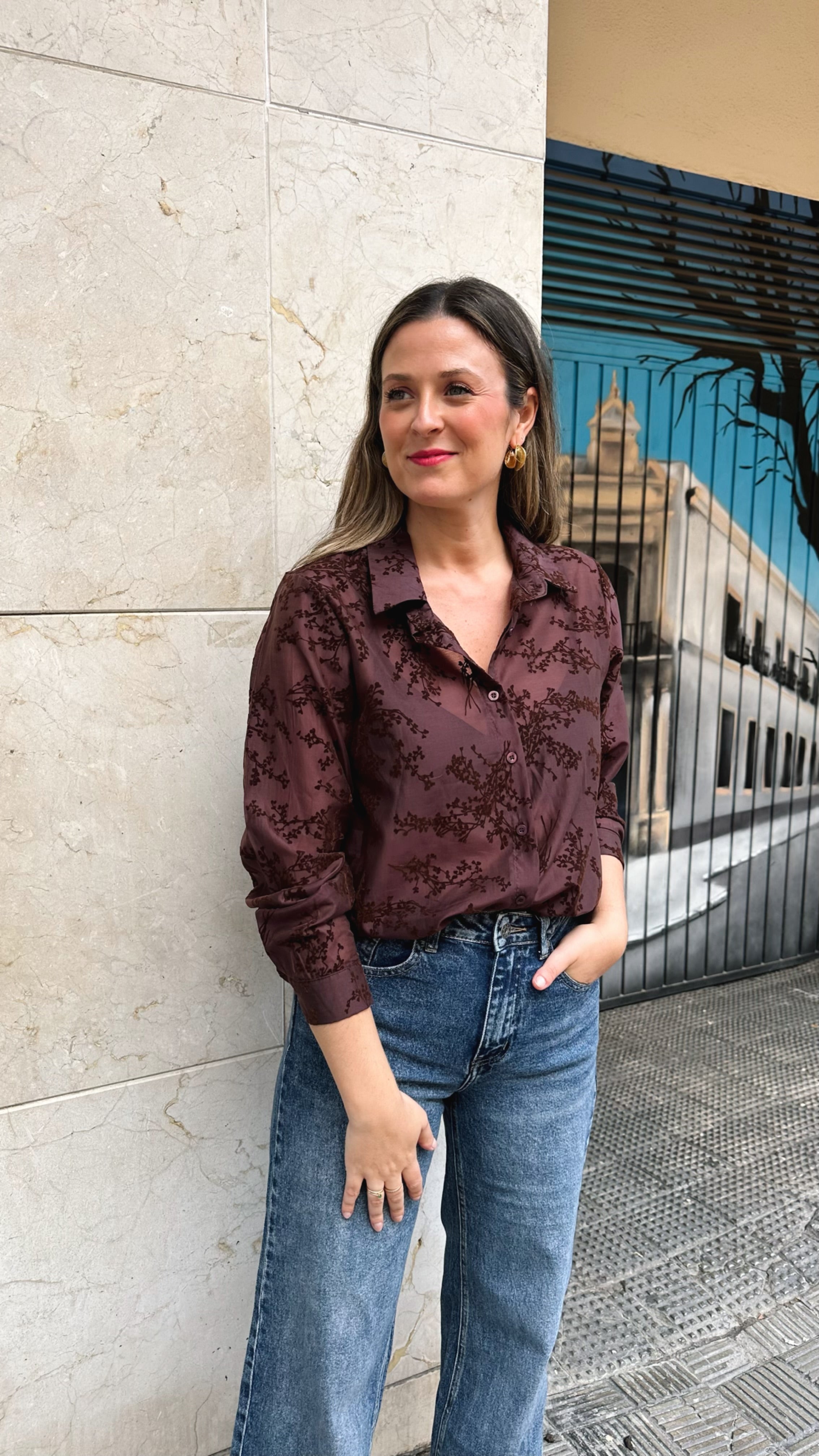 BLUSA RAMAS ATERCIOPELADA