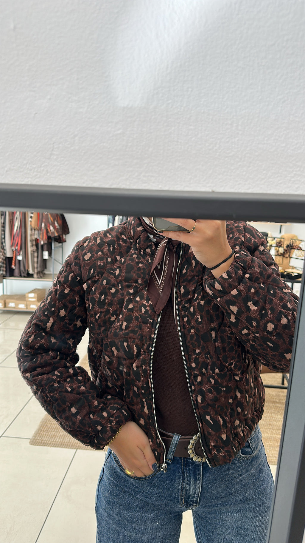CHAQUETA BOMBER ACOLCHADA PRINT