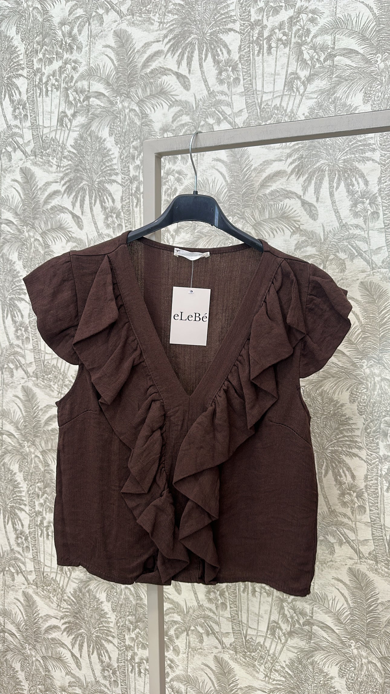 BLUSA CORTA  PICO VOLANTE