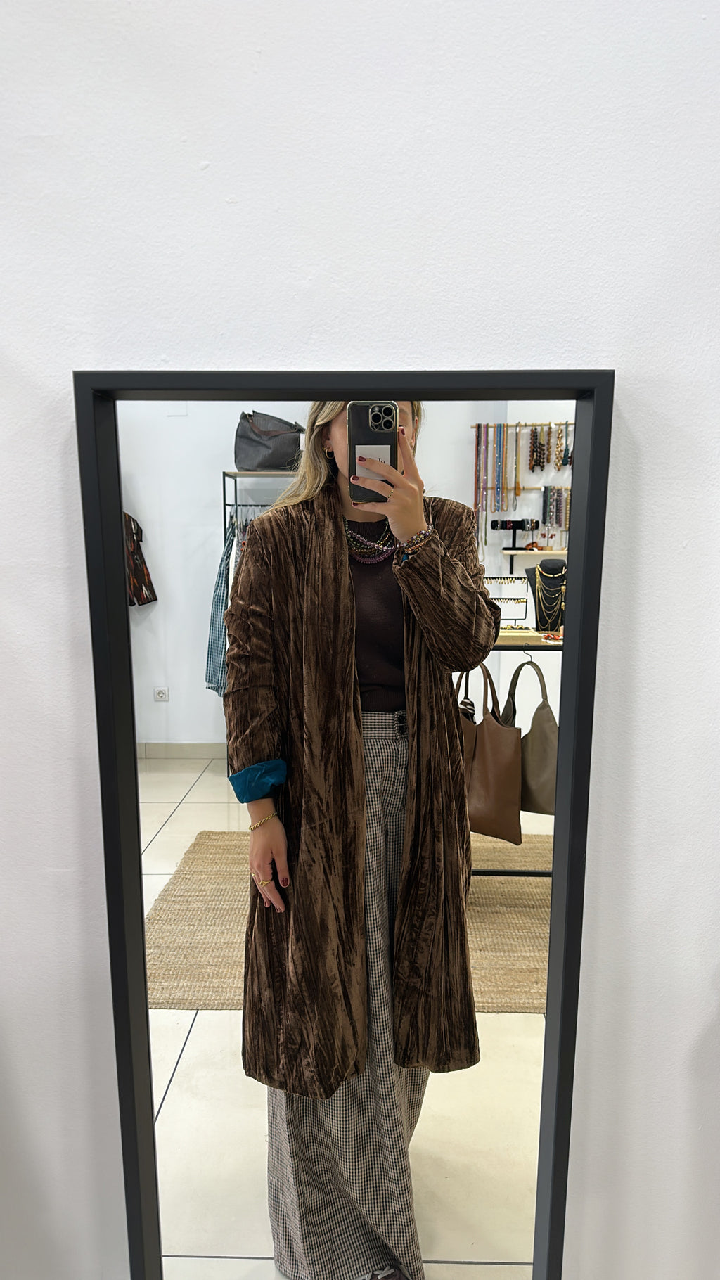 KAFTAN TERCIOPELO EFECTO ARRUGADO