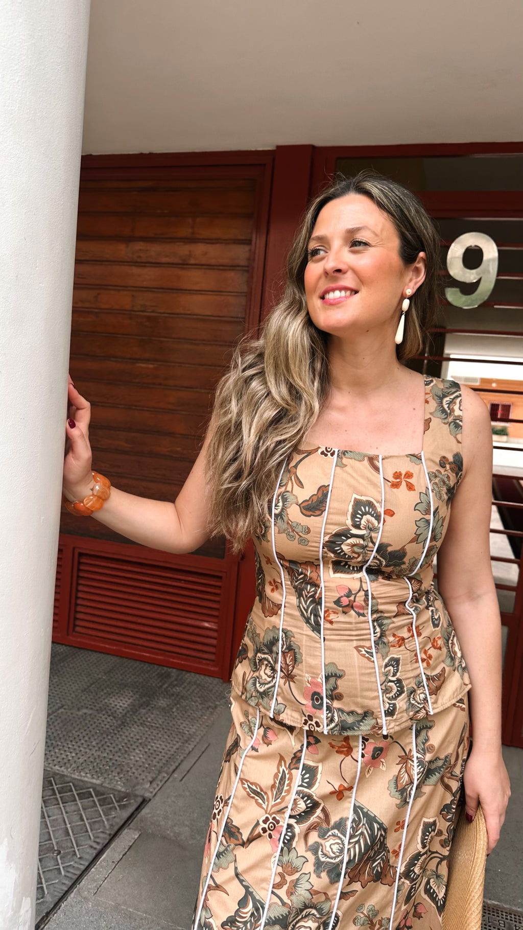 FALDA ESTAMPADO RIBETE 2 PIEZAS