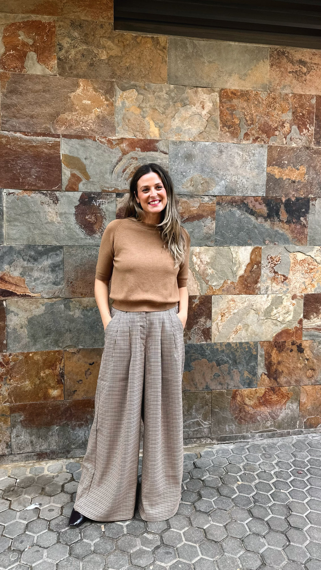 PANTALON CUADROS DOBLE BOTONADURA