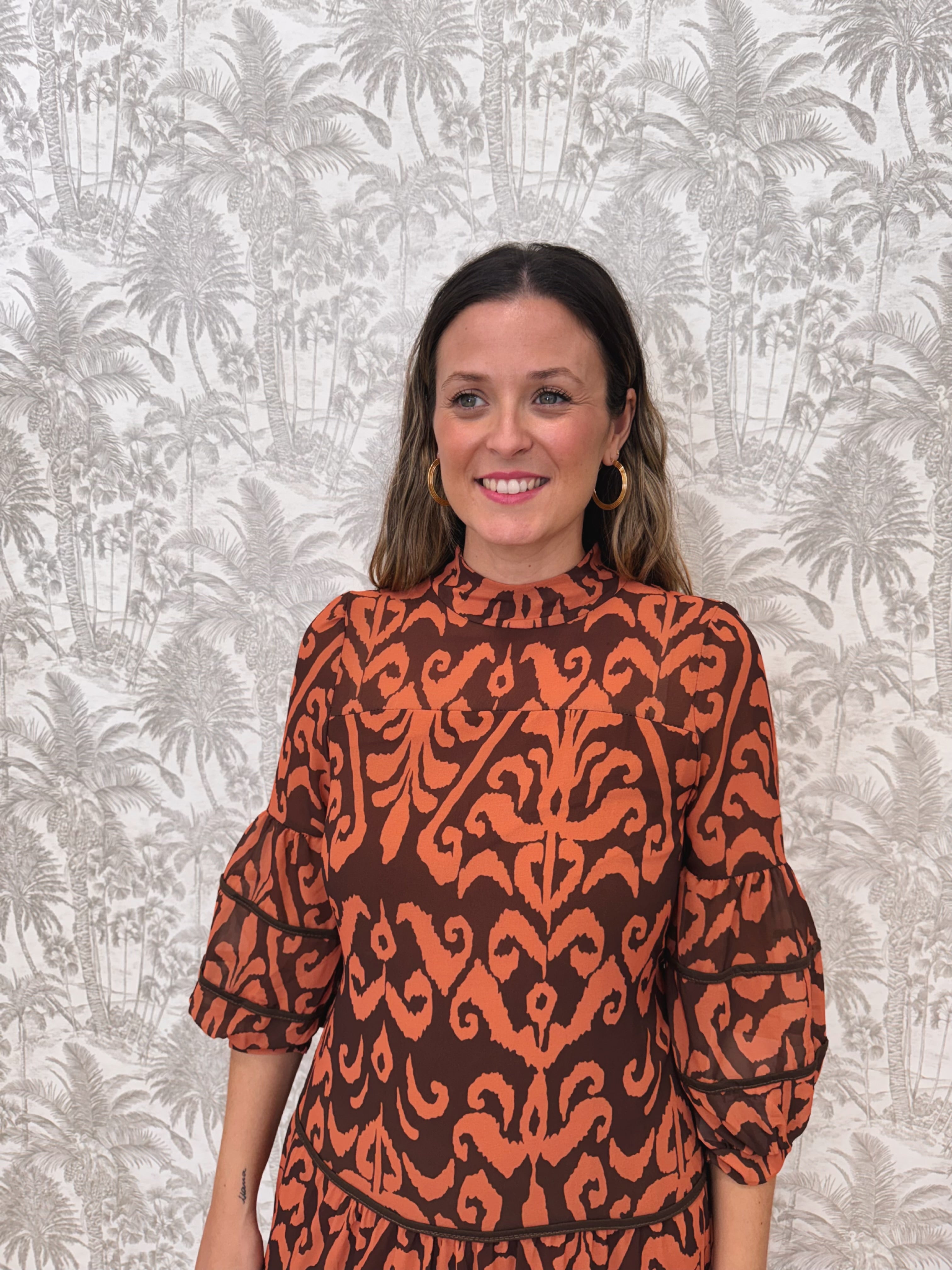 VESTIDO GASA ESTAMPADO