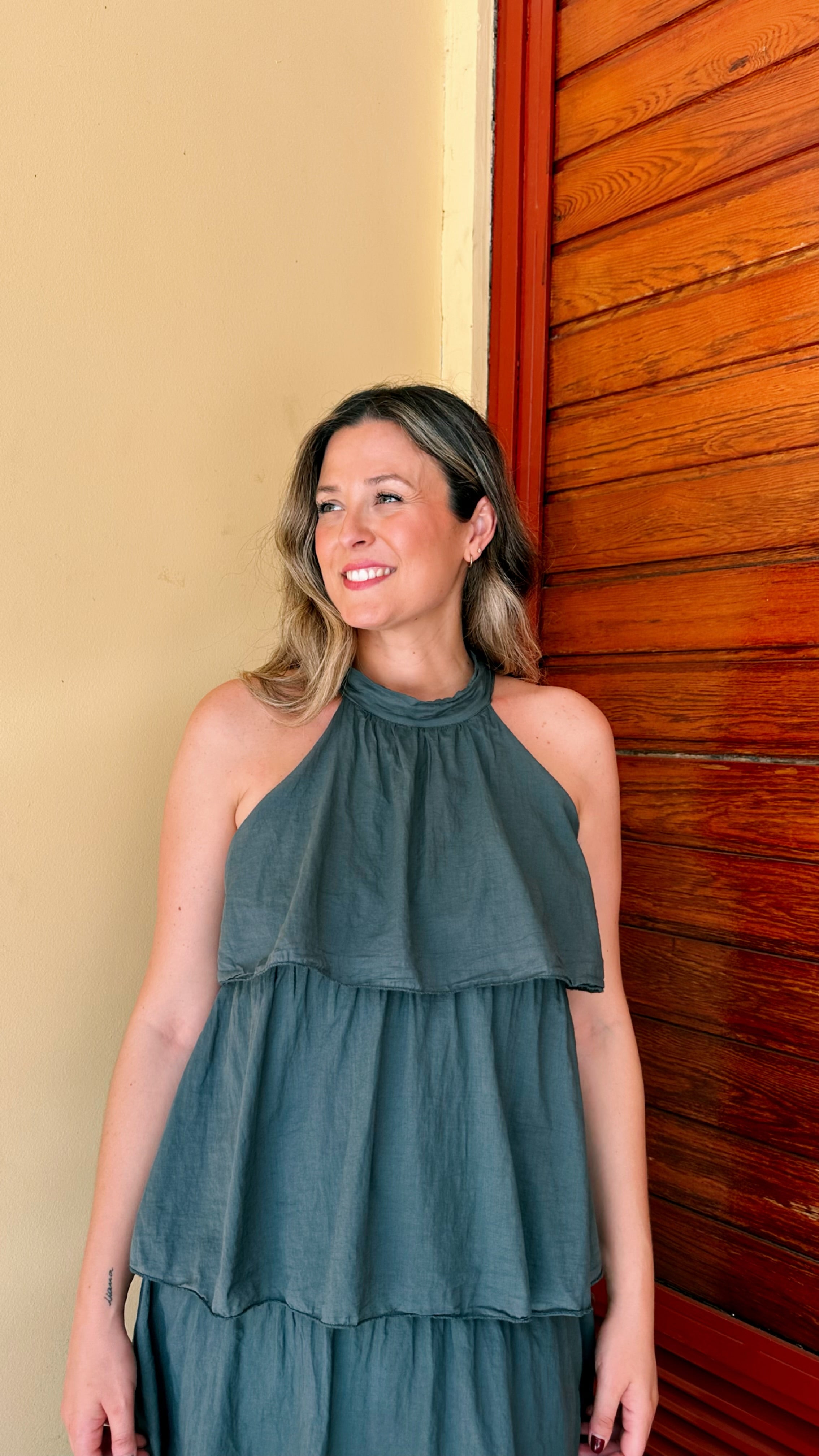 VESTIDO VOLANTES HALTER