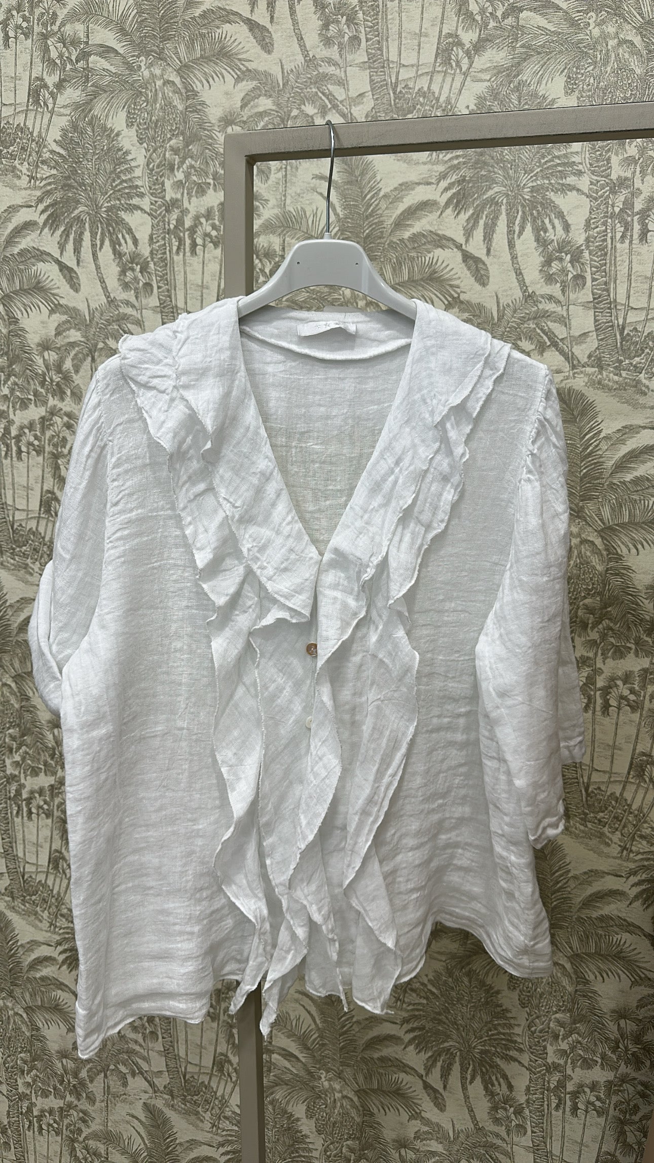 BLUSA LINO VOLANTE CHORRERAS